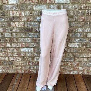 Dries Van Noten Blush Pink Wide Leg Dress Pants Size Large EUR. 42